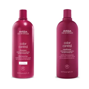 Aveda Color Control Light Shampoo & Conditioner Duo | Protects Color-Treated Hair | Fights Color Fading | Silicone Free | for Fine to Medium Hair | 97%  Naturally Derived* | Liter Size