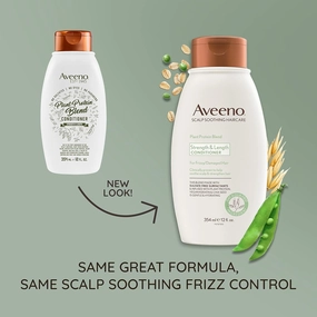 Aveeno Plant Protein Blend Conditioner, for Strong Healthy-Looking Hair, 12 fl oz (Pack of 2)