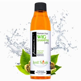 Awesome Human Hair Wig Shampoo, pH5, Wig Care Solution, Adds Body & Volume, Promotes Silkiness and Shine, Detangle Wig & Easy Combing, Provides Freshness Feeling (7 fl oz)