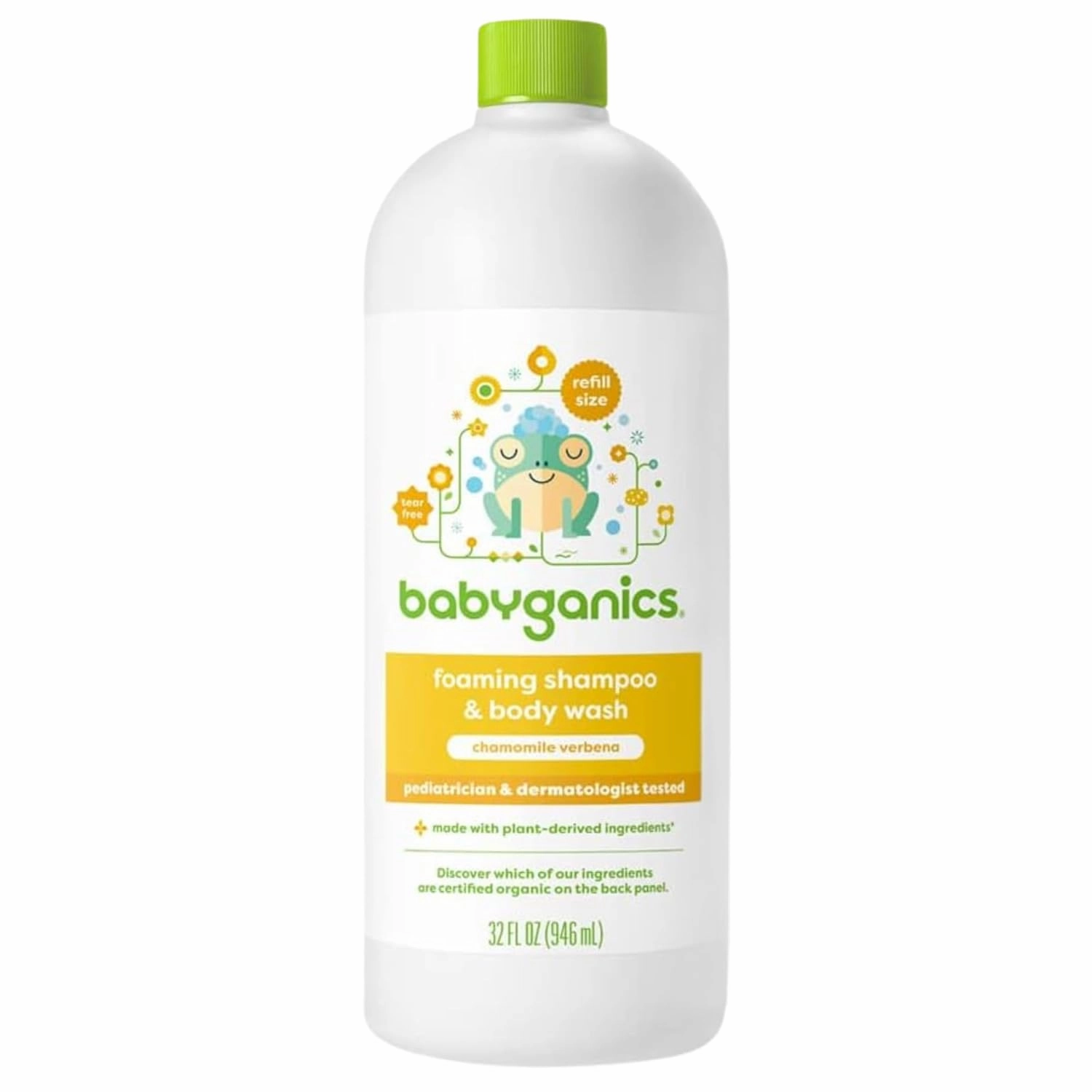 Babyganics Shampoo and Body Wash Refill, Chamomile Verbena, 32 Fl Oz