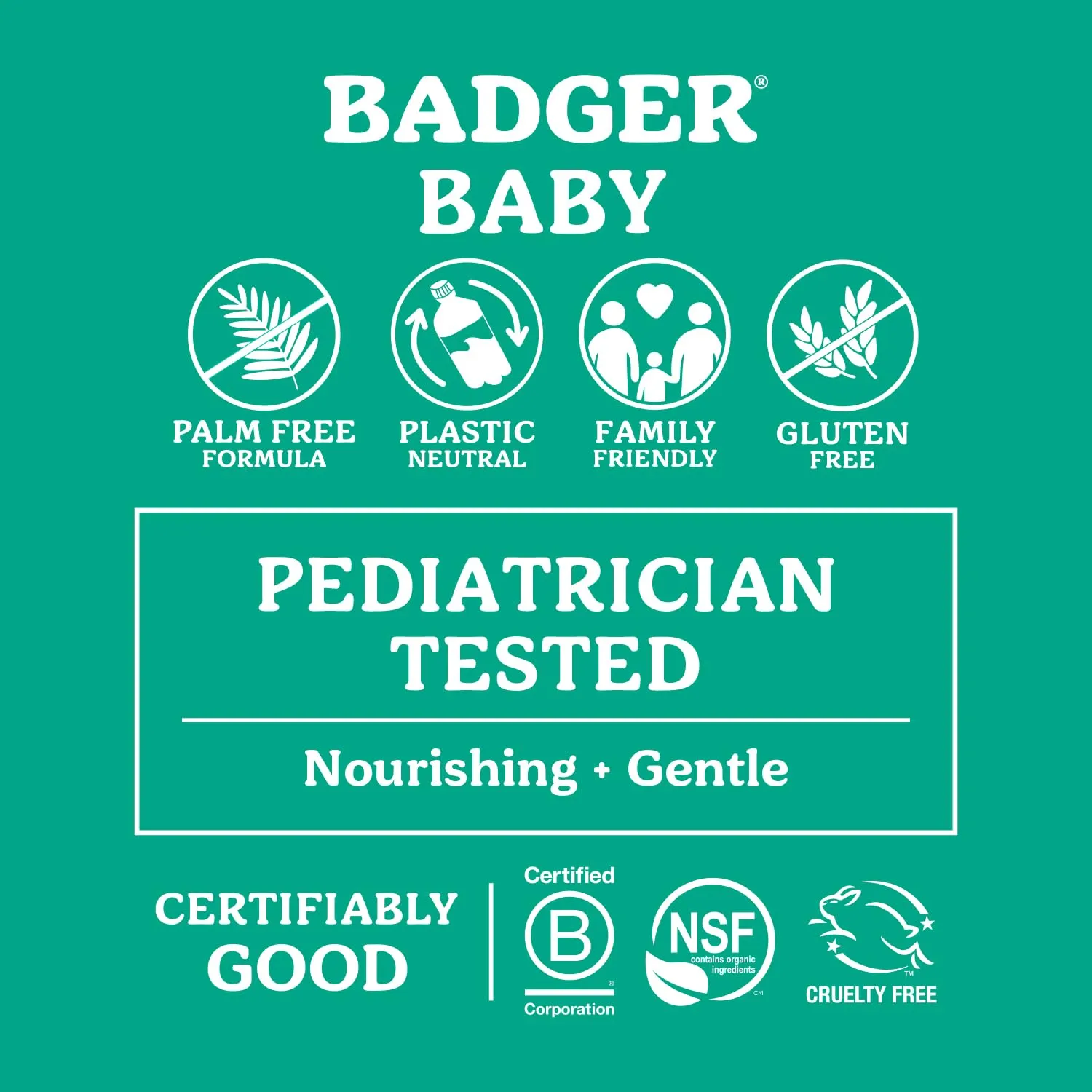 Badger Calming Chamomile Foaming Baby Shampoo and Body Wash, Organic Gentle Newborn or Toddler Soap, 10 fl oz