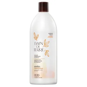 Bain de Terre Passion Flower Color Preserving Shampoo, for Vibrant Color & Protection from Fading, with Argan & Monoi Oils, Paraben-free, Vegan