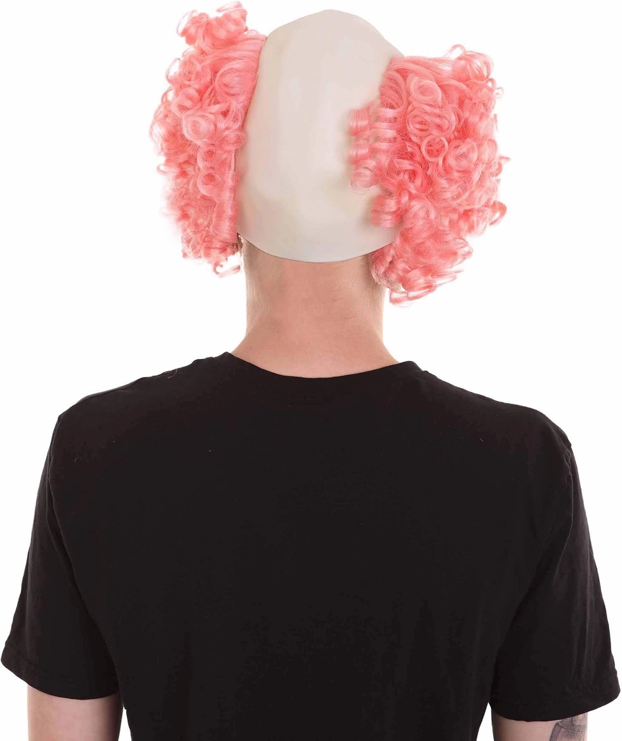 Bald Clown Curly Halloween Wig, Multiple Color Options (White, Purple, Green, Yellow, Pink, Blue) One Size