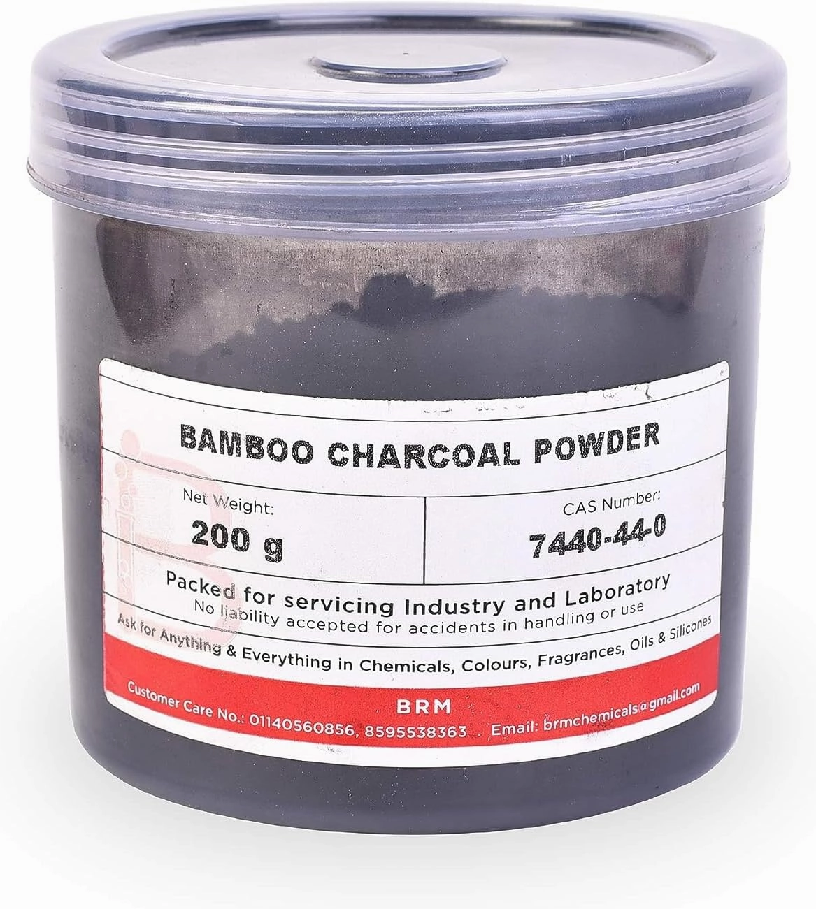 Bamboo Charcoal Powder - 200 Grams for Facemask, Scrub, DIY Beauty Products, Make Up, Cosmetics, Soap Making & Personal Care for Face, Hair, Body