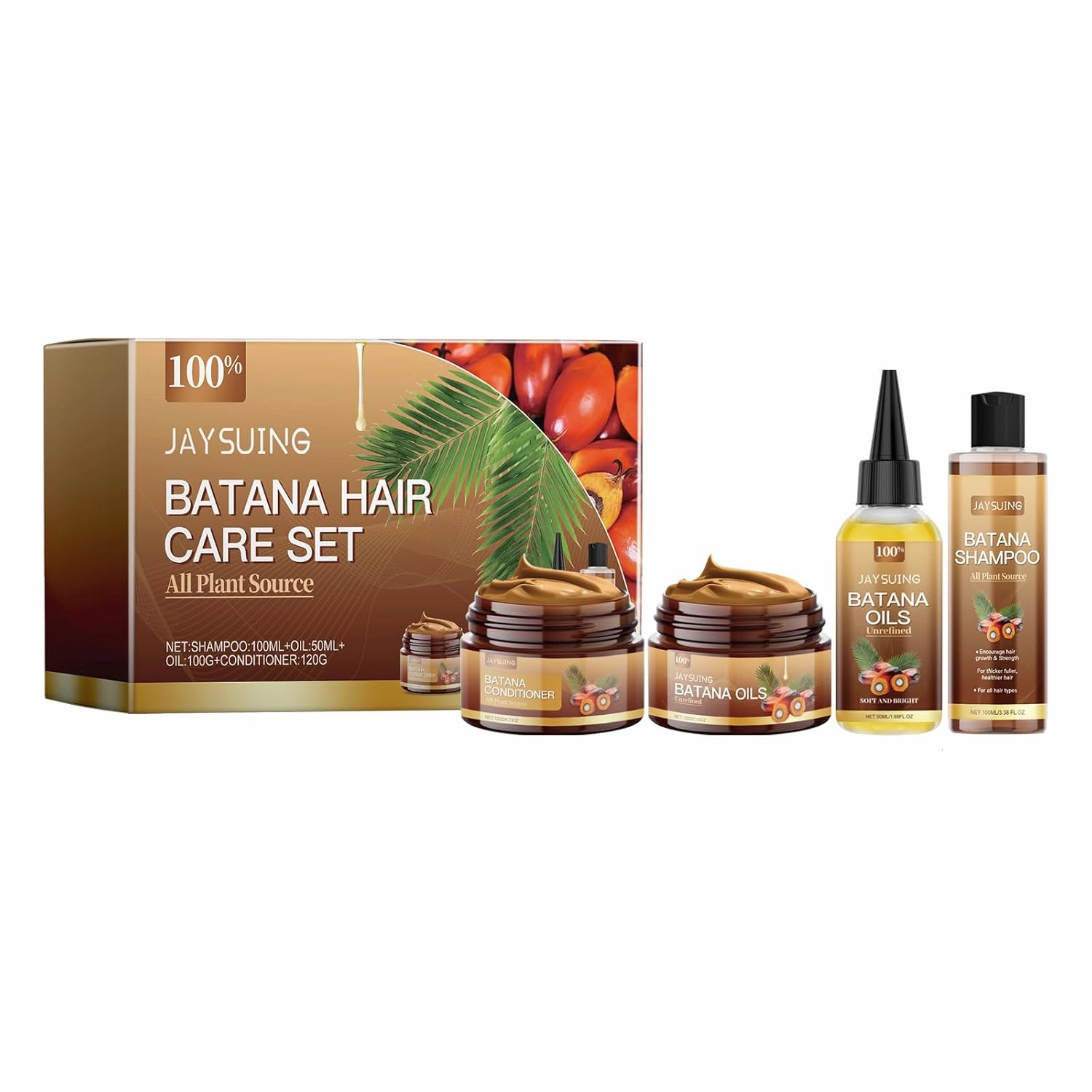 Batana Hair Care Set Batana Oil For Hair Growth Hair Care Set；Hair Growth Shampoo And Conditioner Hair Care Kit Routine Shampoo And Conditioner For Women Hair Loss