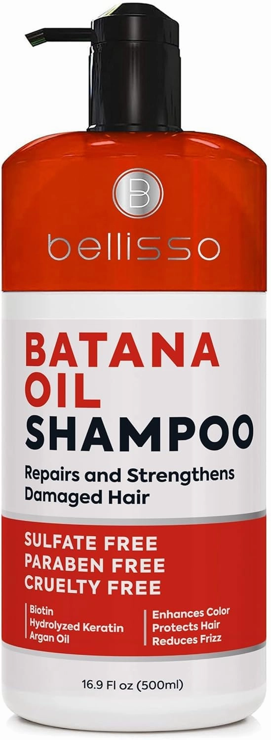 Batana Oil Shampoo - Volumizing Salon Formula for Thinning and Fine Hair Women and Men - Sulfate and Paraben Free - Thickening Volume Boost for a Thicker, Fuller Feeling - With Moroccan Argan Oil