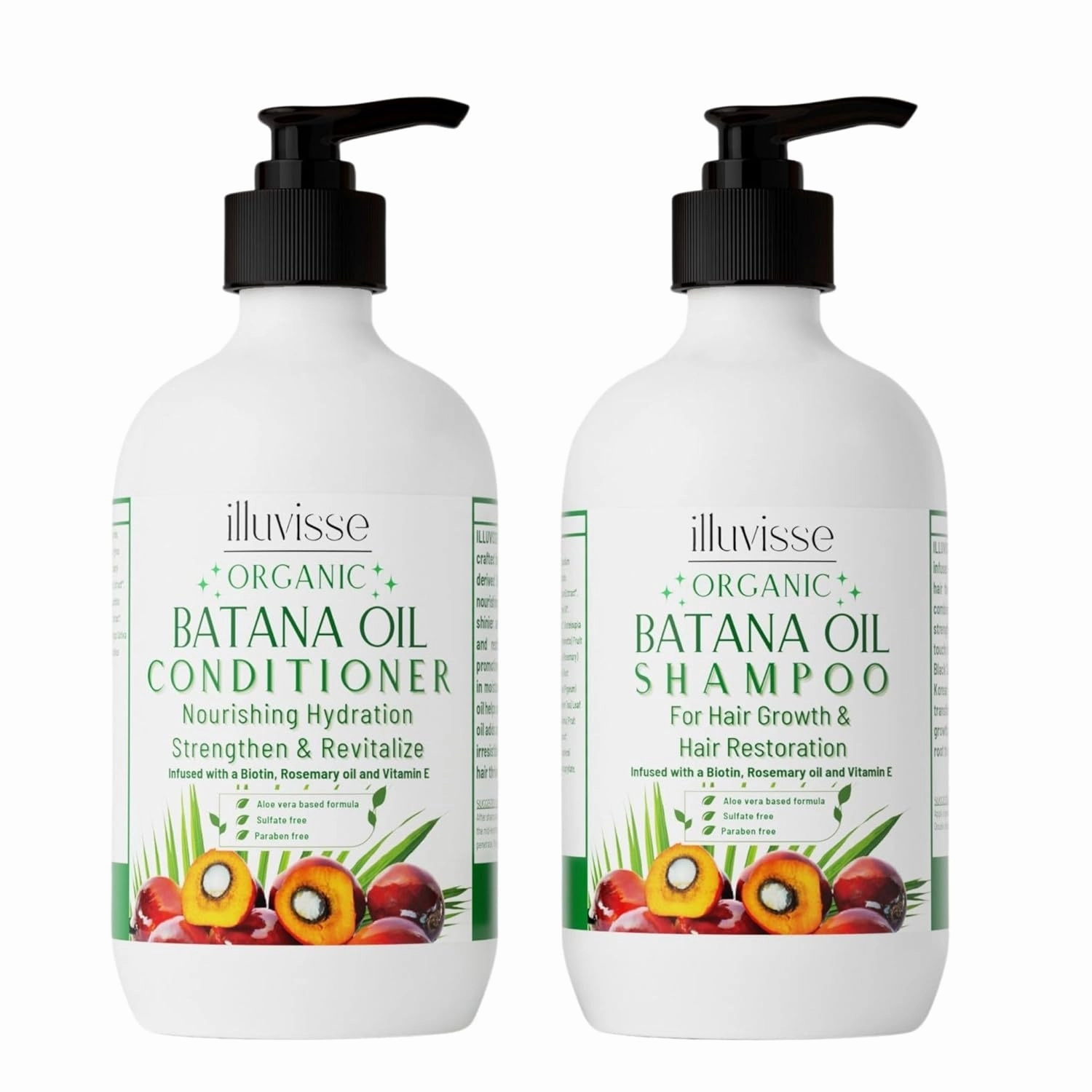 Batana Oil Shampoo and Conditioner Set - Organic Batana & Rosemary Oil for Hair Growth & Restoration - Thickening Formula with Organic Ingredients - For Women & Men - 500 mL