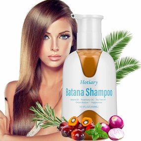 Batana Oil Shampoo, Batana Hair Growth Shampoo for Thickening Hair, Strengthening & Volumizing Thinning Hair with Biotin for Women & Men