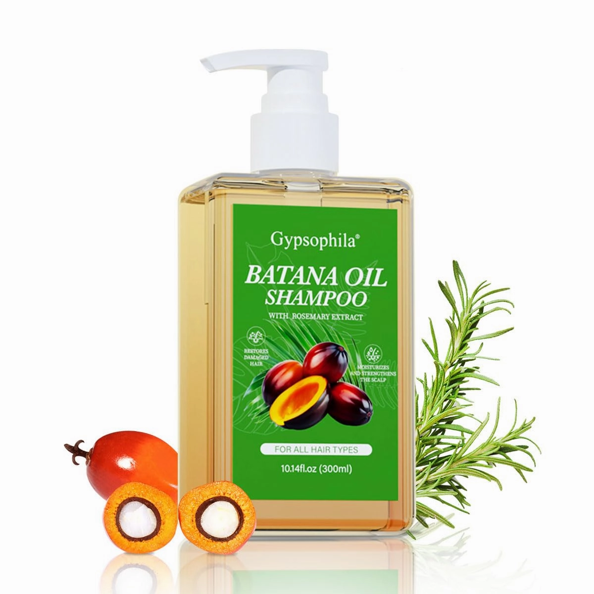 Batana Oil Shampoo for hair growth, Rosemary Shampoo,Nourishing & Rejuvenating for Softness & Volume, Suitable for Men & Women, Reduces Hair Loss (10.14 fl oz)