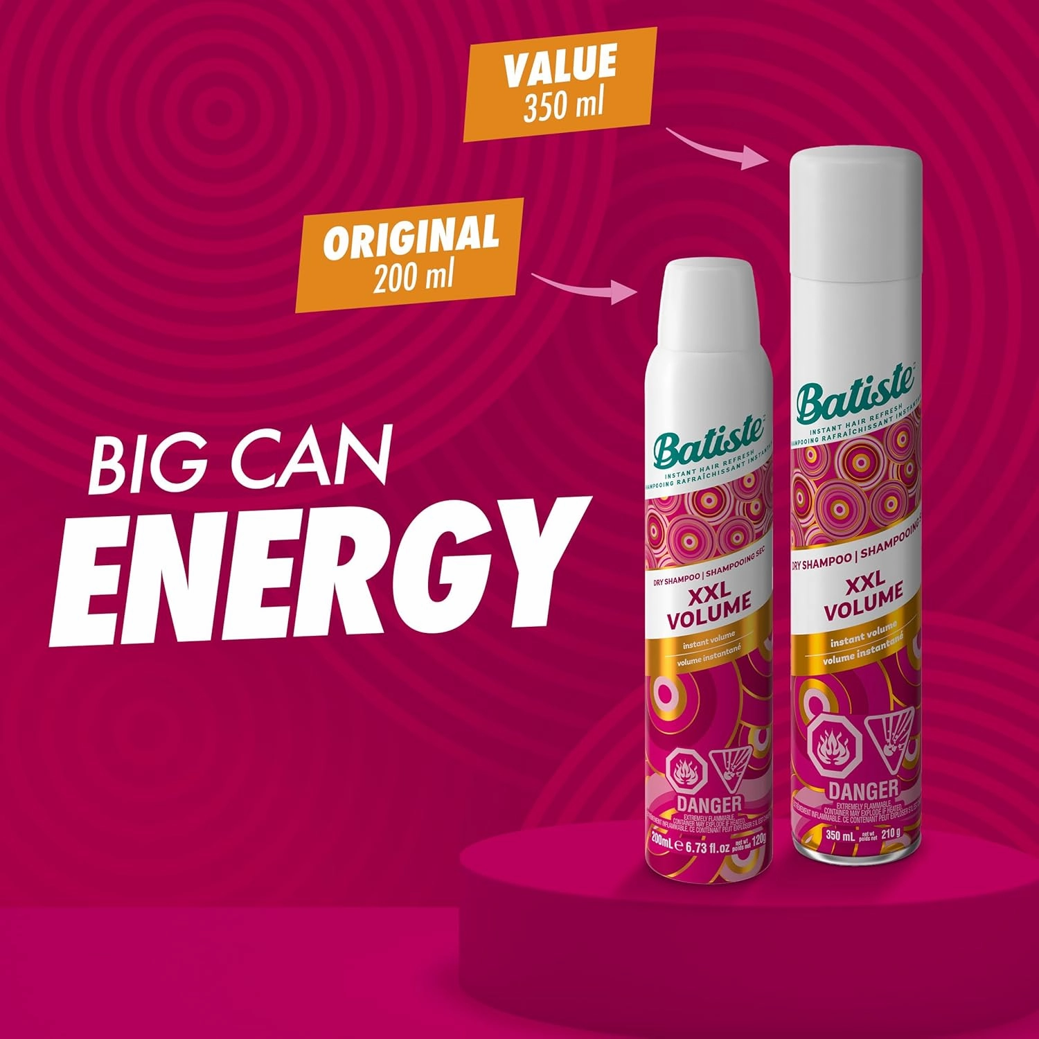 Batiste Dry Shampoo XXL Stylist Volume (Instant Volume) 200ml