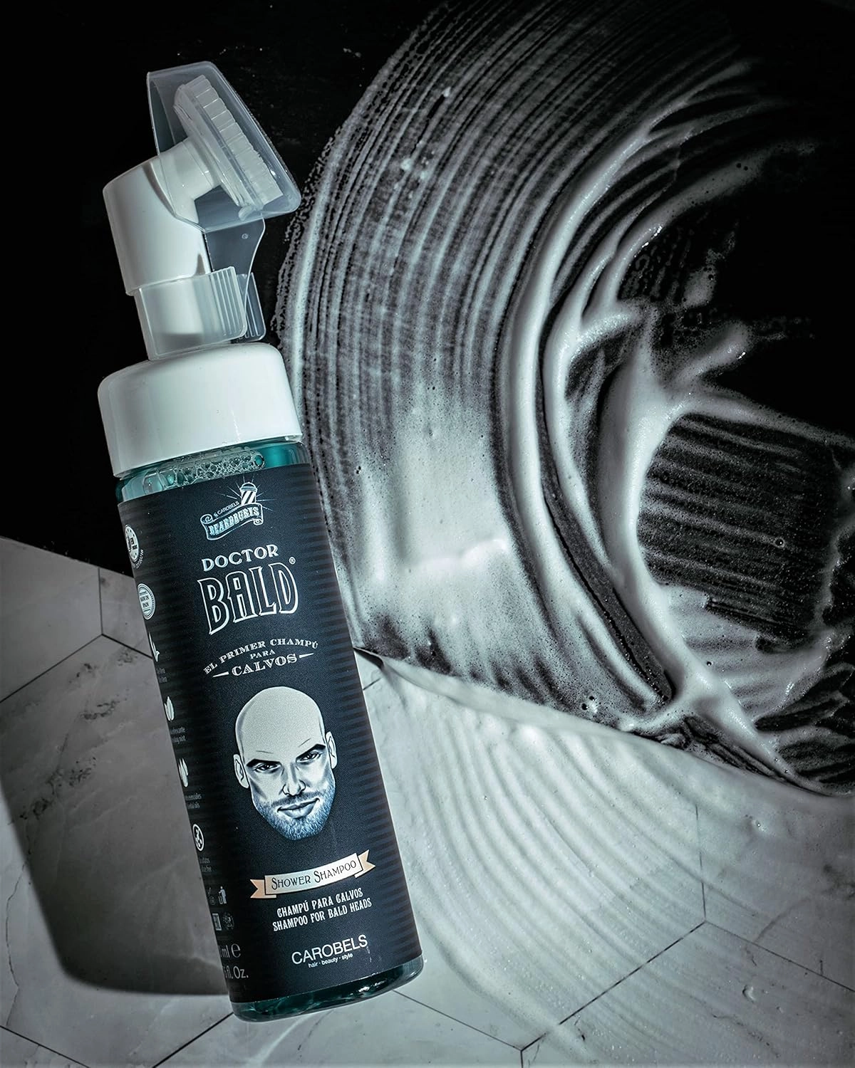 Beardburys Doctor Bald Shampoo and Cleansing Lotion Pack, Formulated for Cleaning and Care of the Scalp, Free of Sulphates and Parabens, 200ml Each