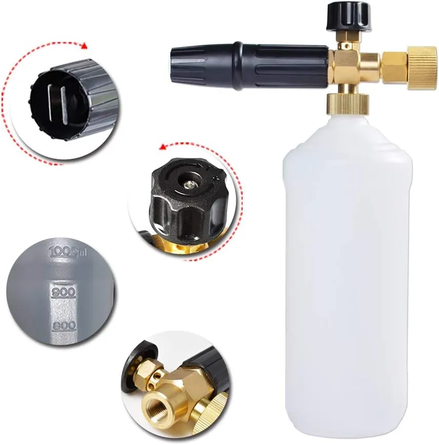 BEARFORCE Professional Pressure Washer Foam Cannon, High Pressure Soap Foamer, Car Snow Foam Gun, Compatible with Karcher HD & HDS (EasyForce Models)