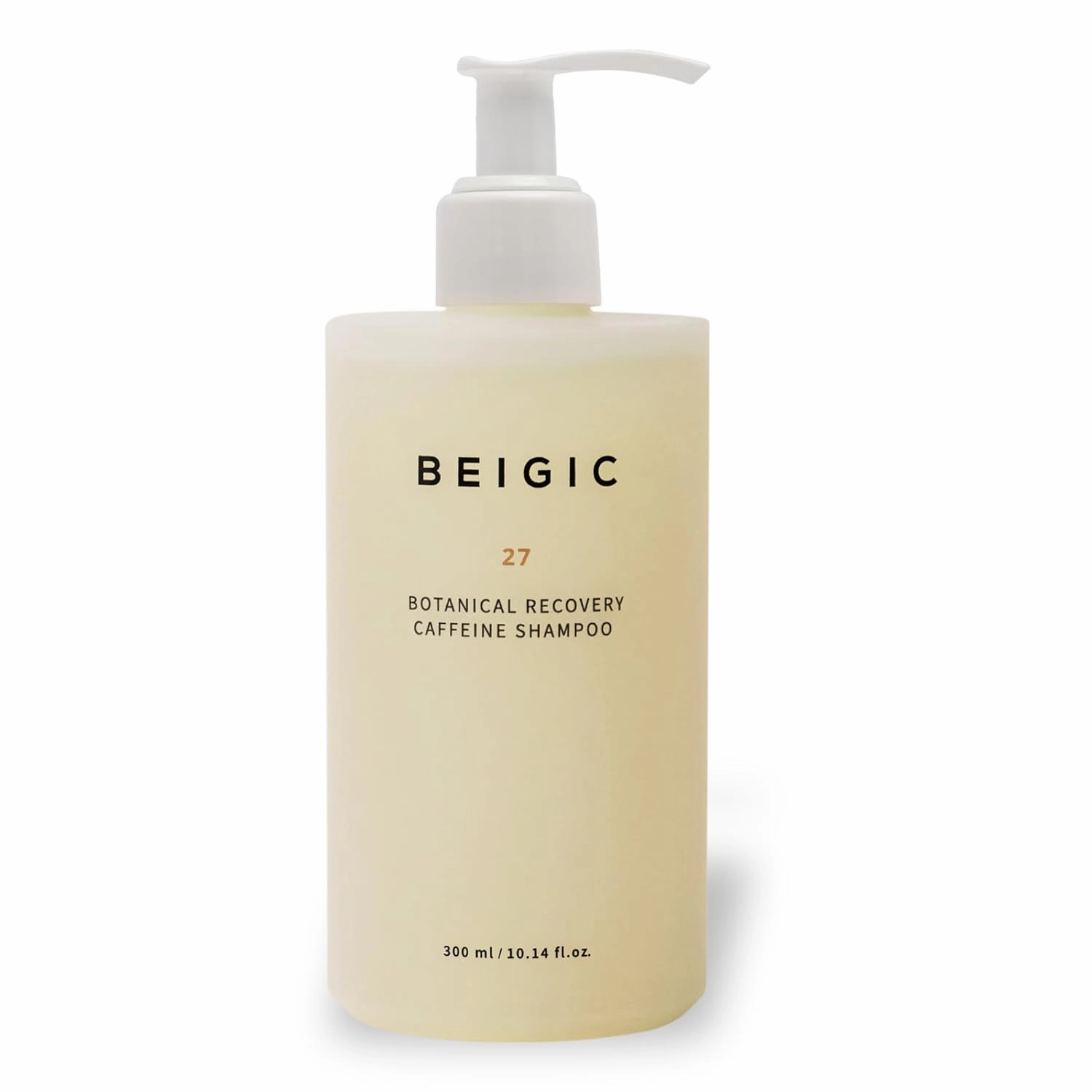 BEIGIC Botanical Recovery Caffeine Shampoo - Vegan Moisturizing Hair Growth Shampoo with Biotin & Argan Oil to Repair Weak & Damaged Hair - Sulfate-Free (10.14 fl oz)