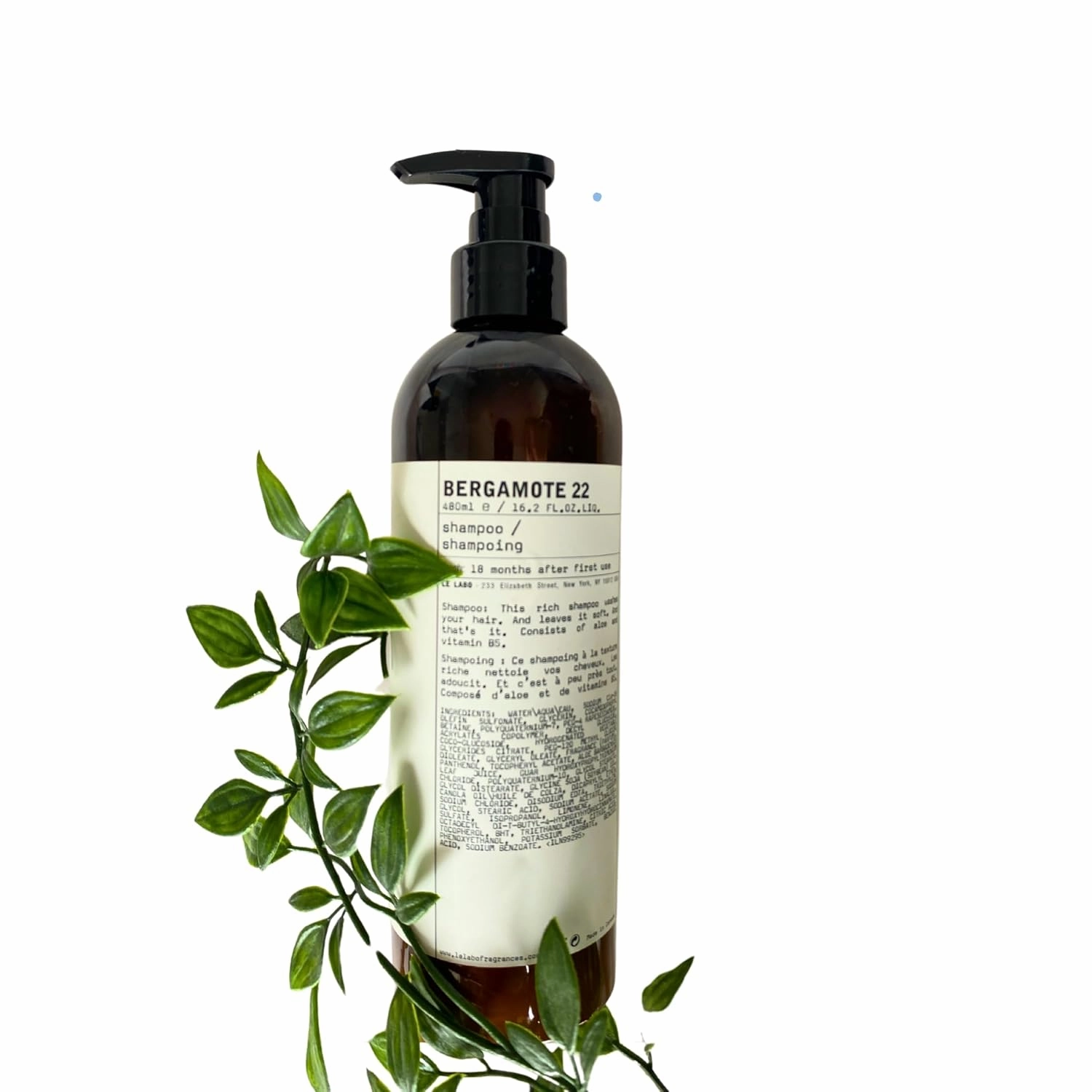 BERGAMOTE 22 Shampoo – Gentle Cleansing Citrus Blend with Aloe & Soy Oil – 480ML / 16.2 FL OZ