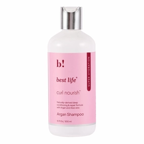 Best Life Moroccan Argan Oil Hair Shampoo for Dull, Dry & Frizzy Hair 300 Ml, Moisturize & Strengthen Curly and Wavy Hair For Women & Men, No Parabens & Sulphates, All Natural, 250 ml (Pack of 1)
