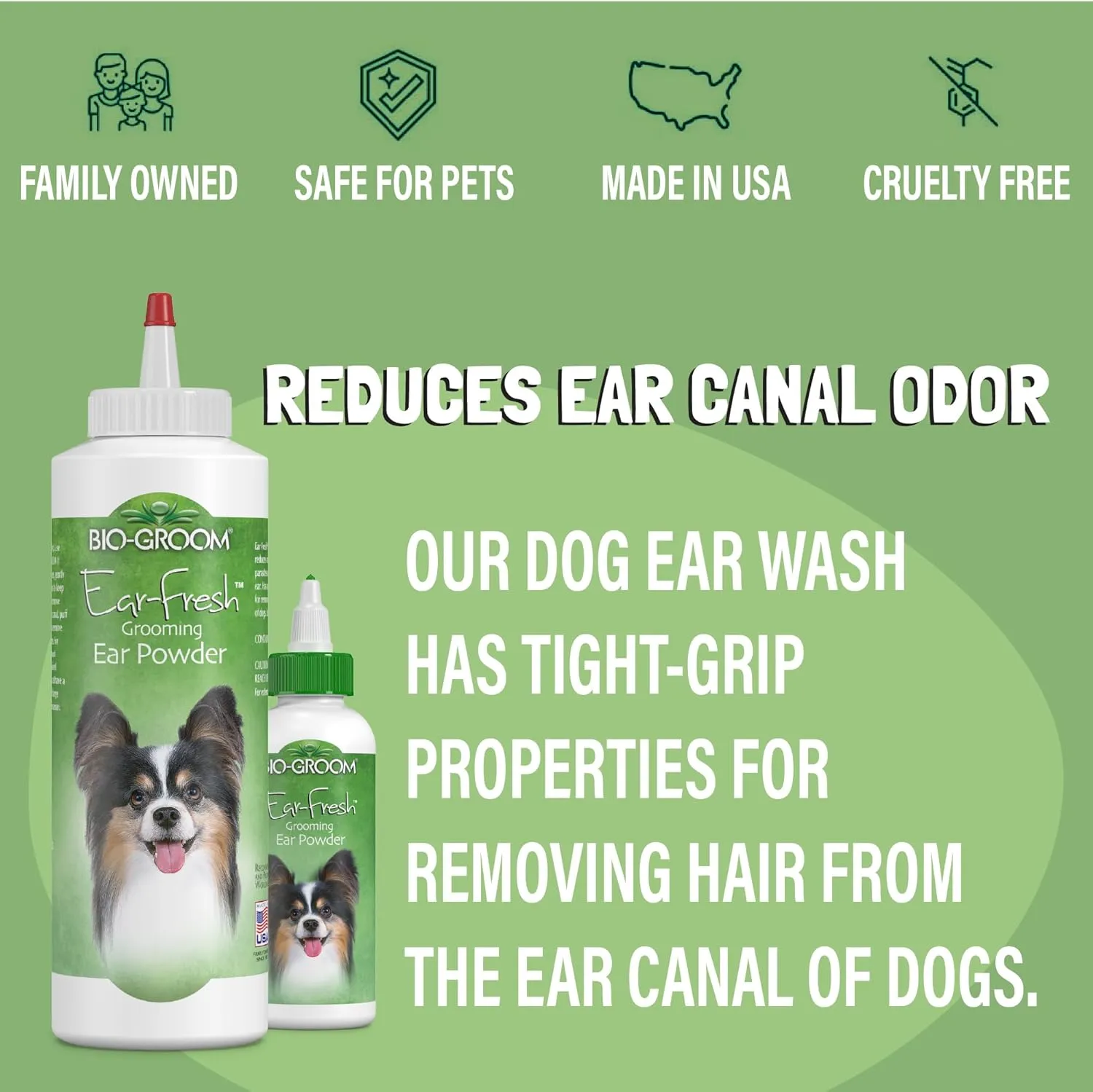 Bio-Groom Ear-Fresh Dog Grooming Ear Powder – Cat & Dog Ear Cleaner, Dog Bathing Supplies, Puppy Wash, Cruelty-Free, Made in USA, Ear Powder for Dogs – 85 g 1-Pack