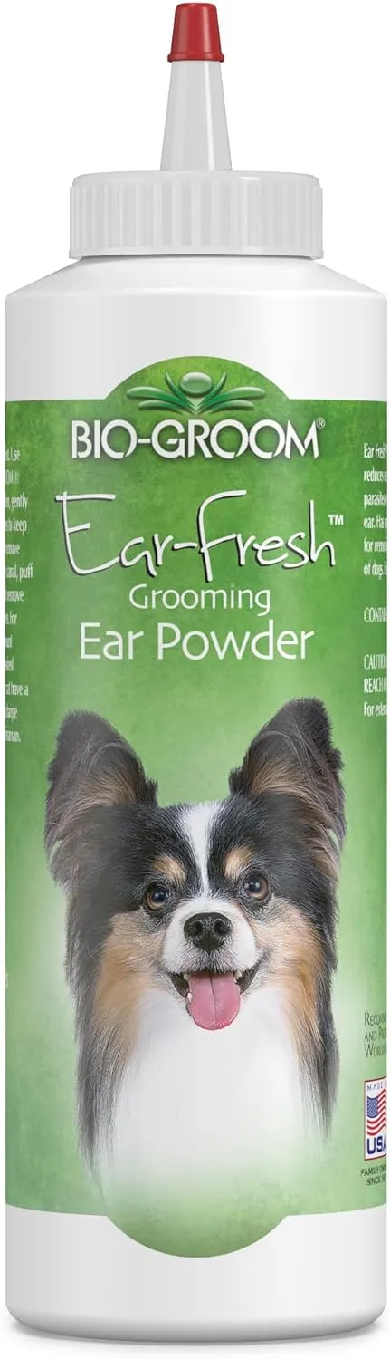 Bio-Groom Ear-Fresh Dog Grooming Ear Powder – Cat & Dog Ear Cleaner, Dog Bathing Supplies, Puppy Wash, Cruelty-Free, Made in USA, Ear Powder for Dogs – 85 g 1-Pack