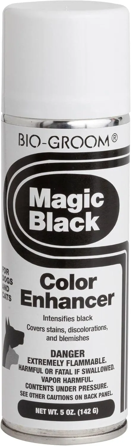Bio-groom Magic Black Dog Shampoo - Dry Shampoo Spray, Dog Bathing Supplies, Puppy Wash, Cat & Dog Grooming Supplies, Cruelty-Free, Made in USA, Color Enhancing Dog Products - 5 oz 1-Pack