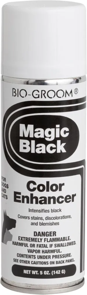 Bio-groom Magic Black Dog Shampoo - Dry Shampoo Spray, Dog Bathing Supplies, Puppy Wash, Cat & Dog Grooming Supplies, Cruelty-Free, Made in USA, Color Enhancing Dog Products - 5 oz 1-Pack