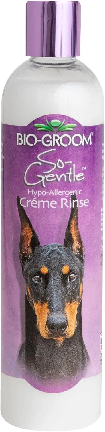 Bio-Groom So-Gentle Hypoallergenic Dog Conditioner – Tearless, Cat & Dog Bathing Supplies, Puppy Wash for Gentle Skin, Cruelty-Free, Made in USA, Tear-Free Dog Products – 12 fl oz 1-Pack