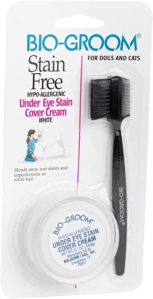 Bio-Groom Stain-Free Dog Eye Cream - Tear Stain Remover for White Dogs, Natural Eye Wash, Hypo-Allergenic, Cruelty-Free, Made in USA, Gentle Eye Cleaner for Dogs - 0.7 oz 1-Pack