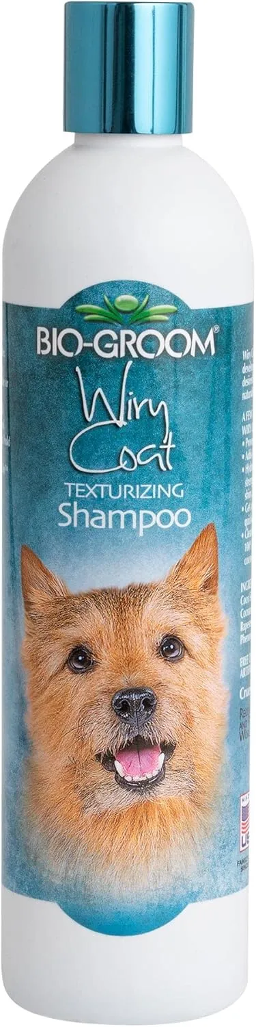 Bio-Groom Wiry Coat Dog Shampoo - Tearless, Dog Bathing Supplies, Puppy Wash, Cat & Dog Grooming Supplies, Cruelty-Free, Made in USA, Texturizing Shampoo, Dog Products - 12 fl oz 1-Pack