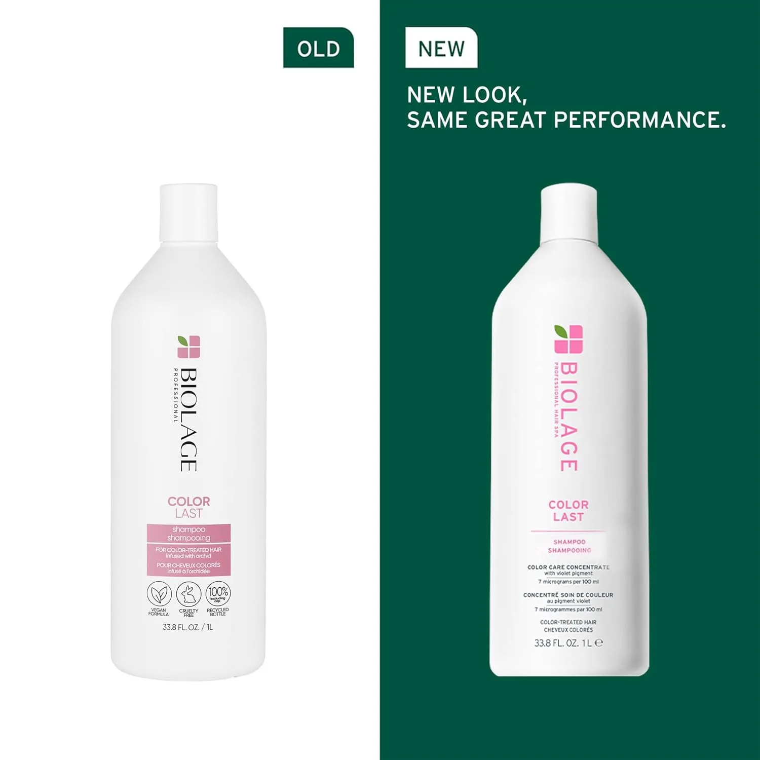 Biolage Color Last Shampoo - For Color-Treated Hair, Nourishes, Strengthens, Hydrates, Soybean Oil & Stearic Acid, Paraben & Mineral Oil-Free, Vegan, Packaging May Vary