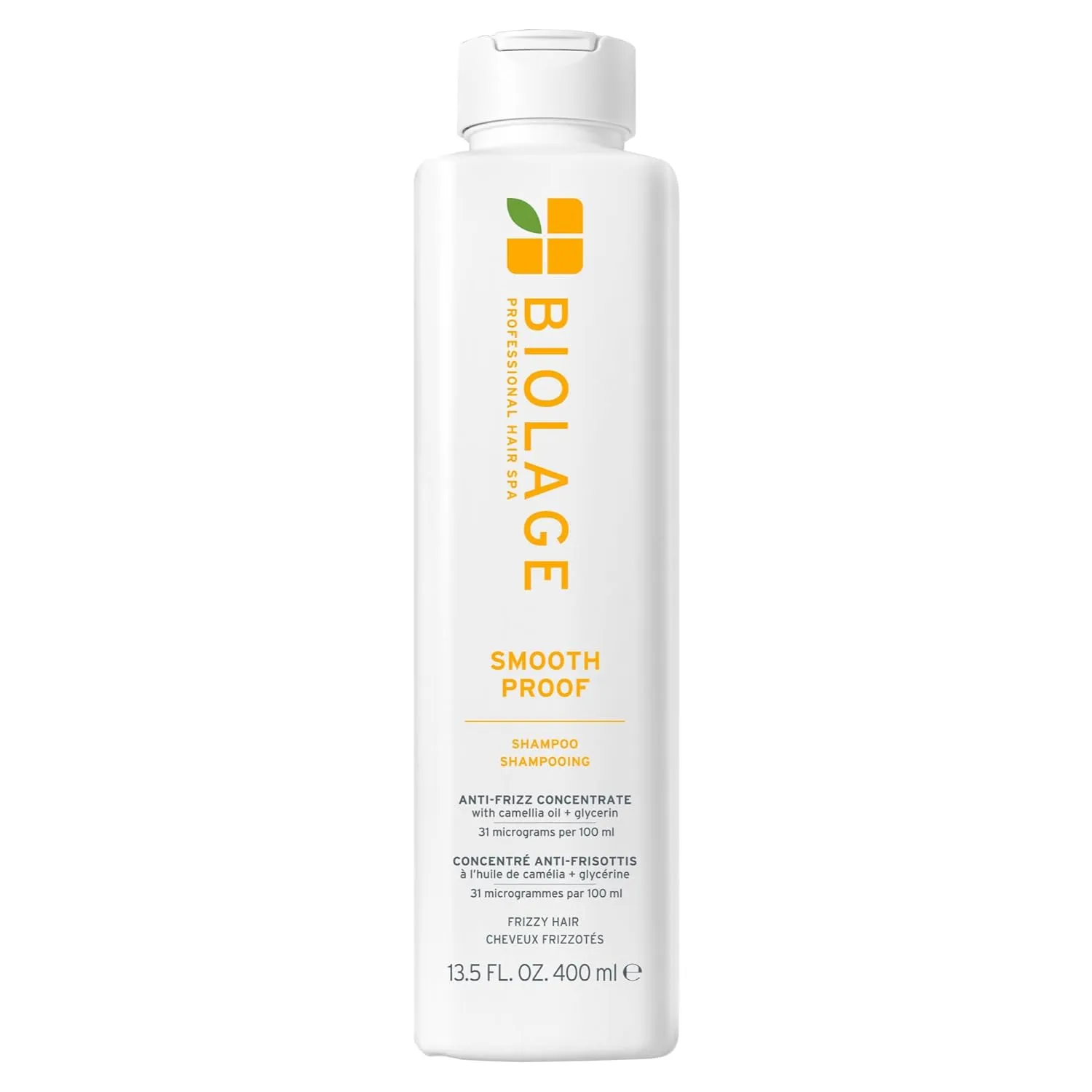 Biolage Smooth Proof Shampoo - Gently Cleanses, Nourishes & Tames Frizz, For Frizzy Hair, Infused with micro-dosed with Camellia Oil & Glycerin, Vegan & Paraben-Free, Packaging May Vary