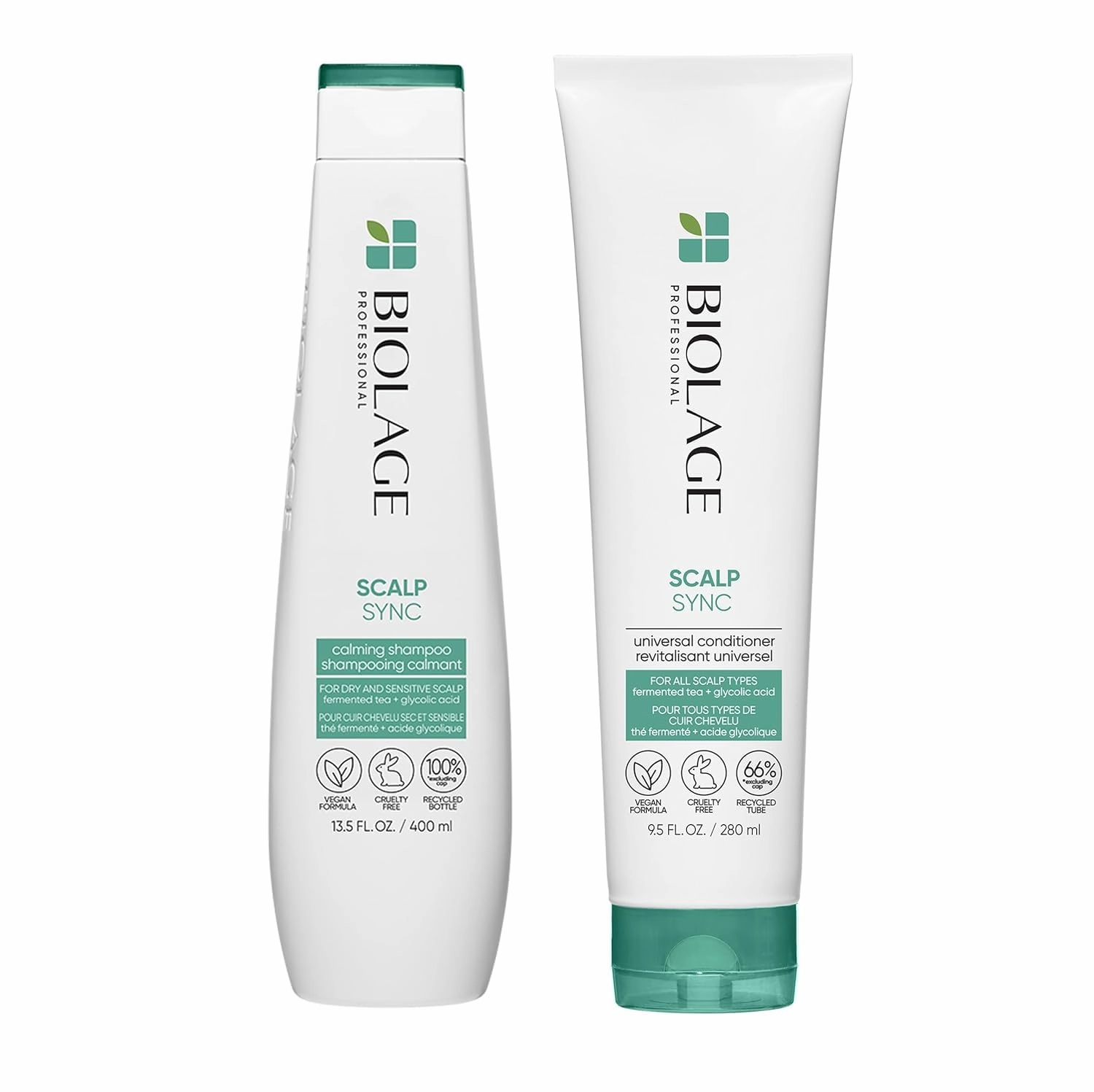 Biolage Scalp Sync Calming Shampoo & Universal Conditioner Set - Calms & Hydrates Dry or Irritated Scalp, Paraben & Silicone Free, For Sensitivity Control, Vegan & Cruelty Free