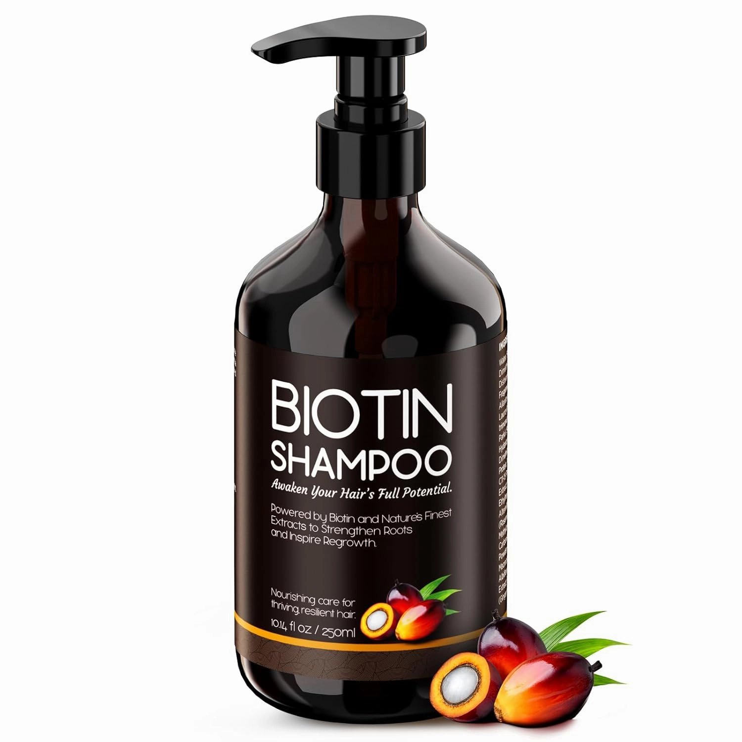 Biotin Shampoo for Hair Growth - Thickening & Volumizing Anti-Hair Loss Shampoo, Sulfate & Paraben Free - For Men & Women, All Hair Types, 250ML