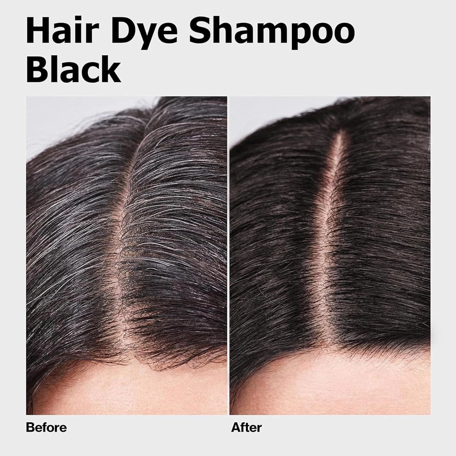 Black Long-Lasting & Natural Hair Color Shampoo - 3 in 1 for Gray Coverage, Instant Effect in Minutes for Men & Women, 16.9 Fl Oz