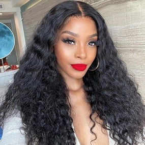 Black V Part Wig - Kinky Curly Synthetic Hair, 22inch Upgrade U Part Wig, No Leave Out, Half Wigs for Black Women, Beginner Friendly