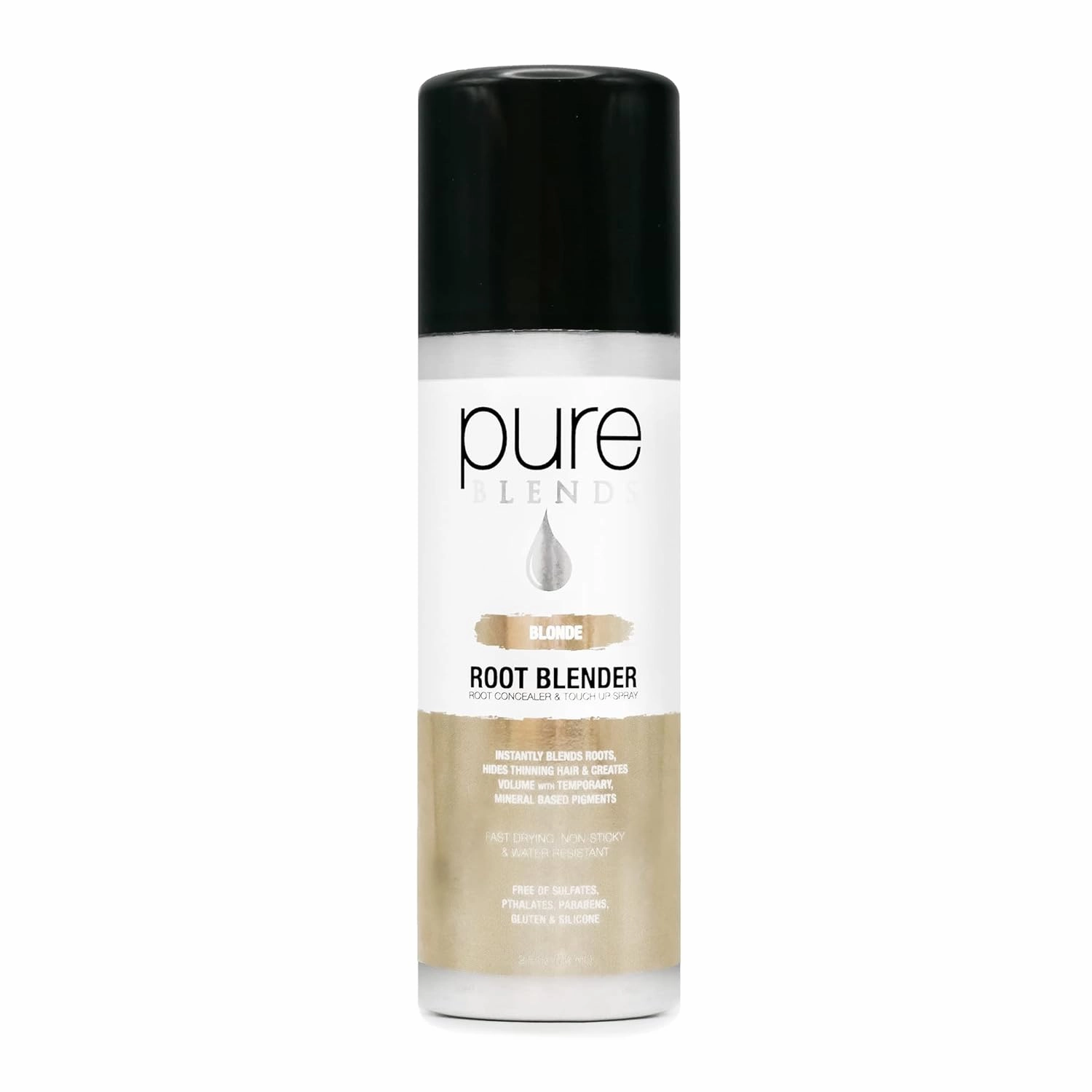 Blonde Root Blender, Concealer & Touch Up Spray, Hides Thinning Hair & Create Volume With Temporary Mineral Based Pigment Fast Drying, Non Sticky & Water Resistant 2.5 Oz