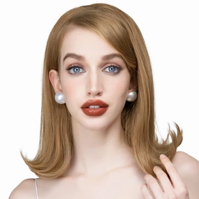 Blonde Short Wigs for Women with Bangs 60s 70s 80s Synthetic Heat Resistant Fiber Wig Halloween Cosplay Daily Hair Wig