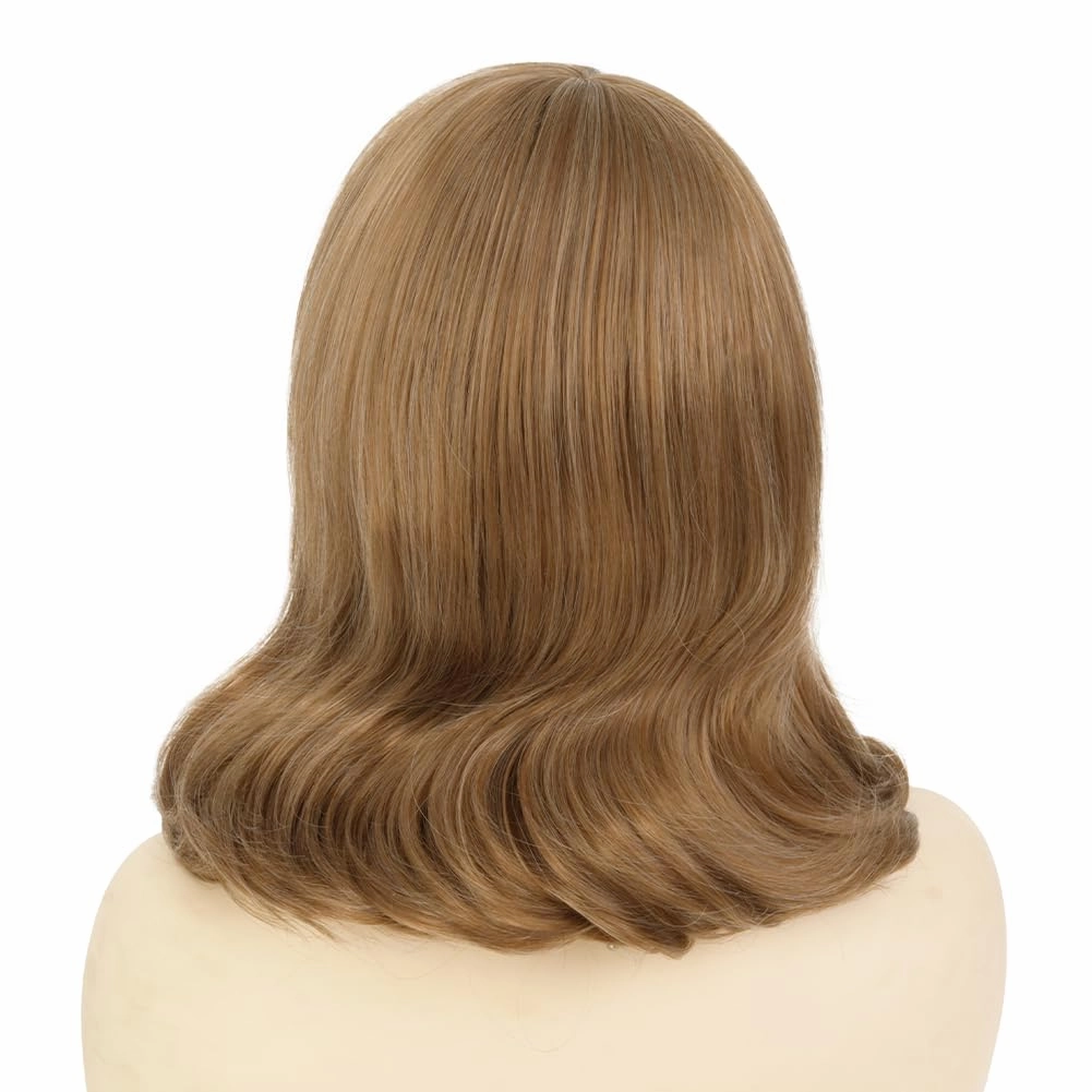 Blonde Short Wigs for Women with Bangs 60s 70s 80s Synthetic Heat Resistant Fiber Wig Halloween Cosplay Daily Hair Wig