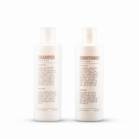 Blu Atlas Men's Shampoo and Conditioner Bundle - Coconut Apricot - Gentle Cleansing, Hydrating Shampoo for Volume, All Hair Types - 8 oz Bottle