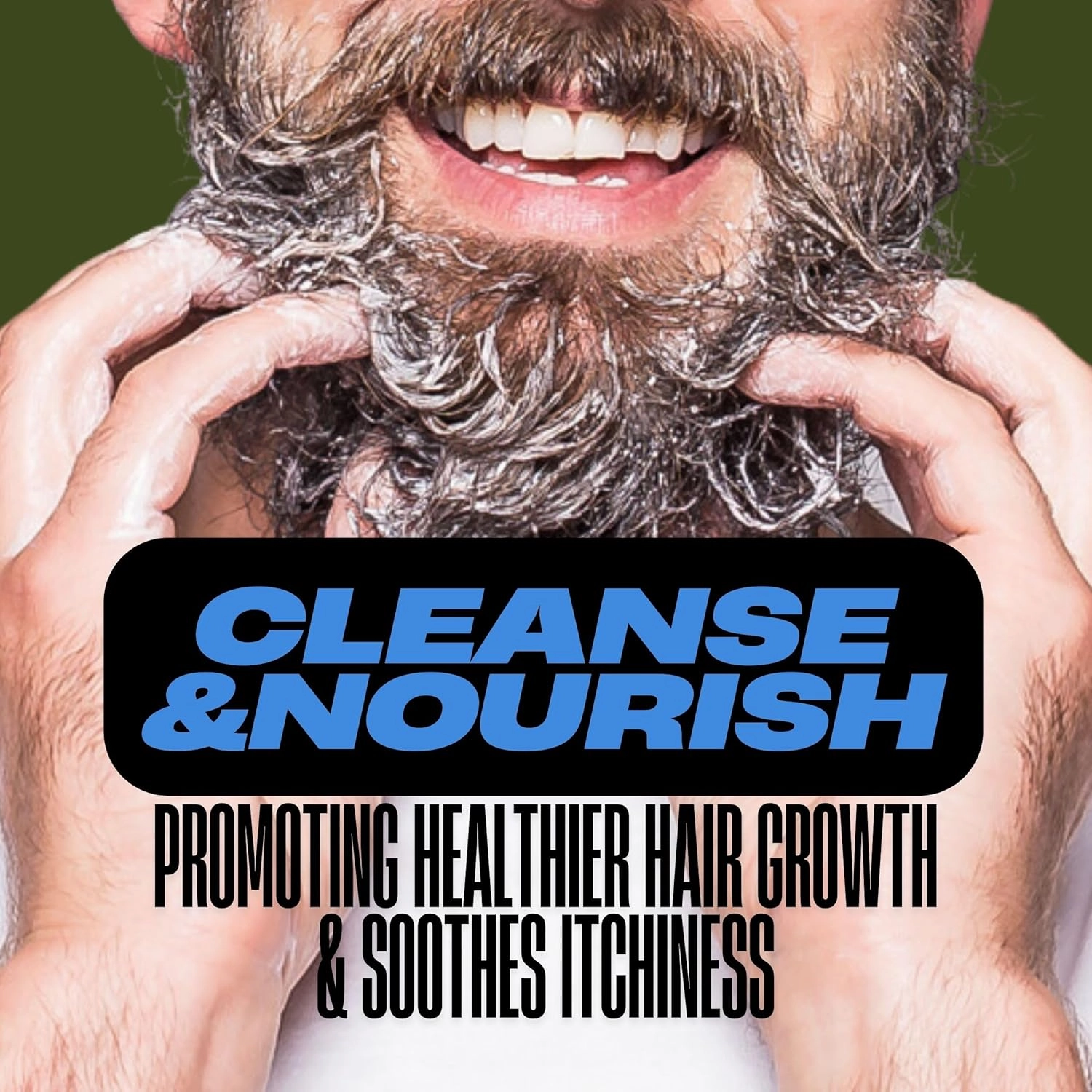 Bluebyrd Soap Co. Cedar   Leather Beard Wash 8oz | Woodlands Scented Cleansing Beard Shampoo & Beard Conditioner for Men, Reduce Frizz, Softens & Manages (Sandalwood)