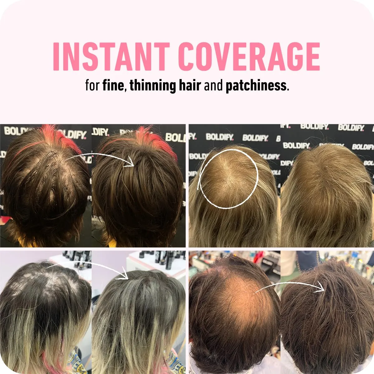 BOLDIFY Hair Fibers (12g) - Fill In Thinning and Fine Hair for an Instantly Fuller, Thicker Look - 14 Shades for Women & Men - Black