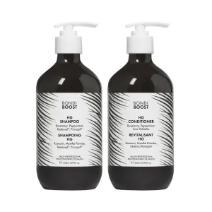 BondiBoost HG Anti-Thinning Shampoo Conditioner Set [16.90 fl oz each], Clinically Tested to Promote Fuller   Thicker-Looking Hair for Women & Men, Procapil, Redensyl & Rosemary Formula, Sulfate-Free