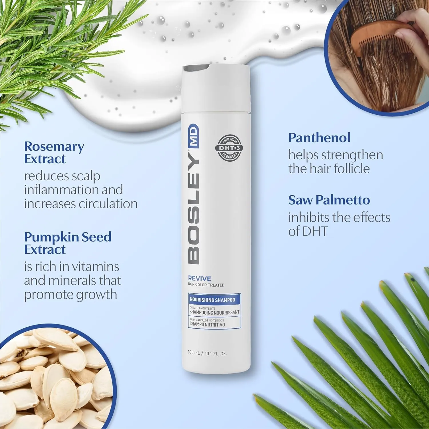 BosRevive Nourishing Shampoo & Conditioner & Kit for Noticeably Thinning and Non Color-Treated Hair Rosemary