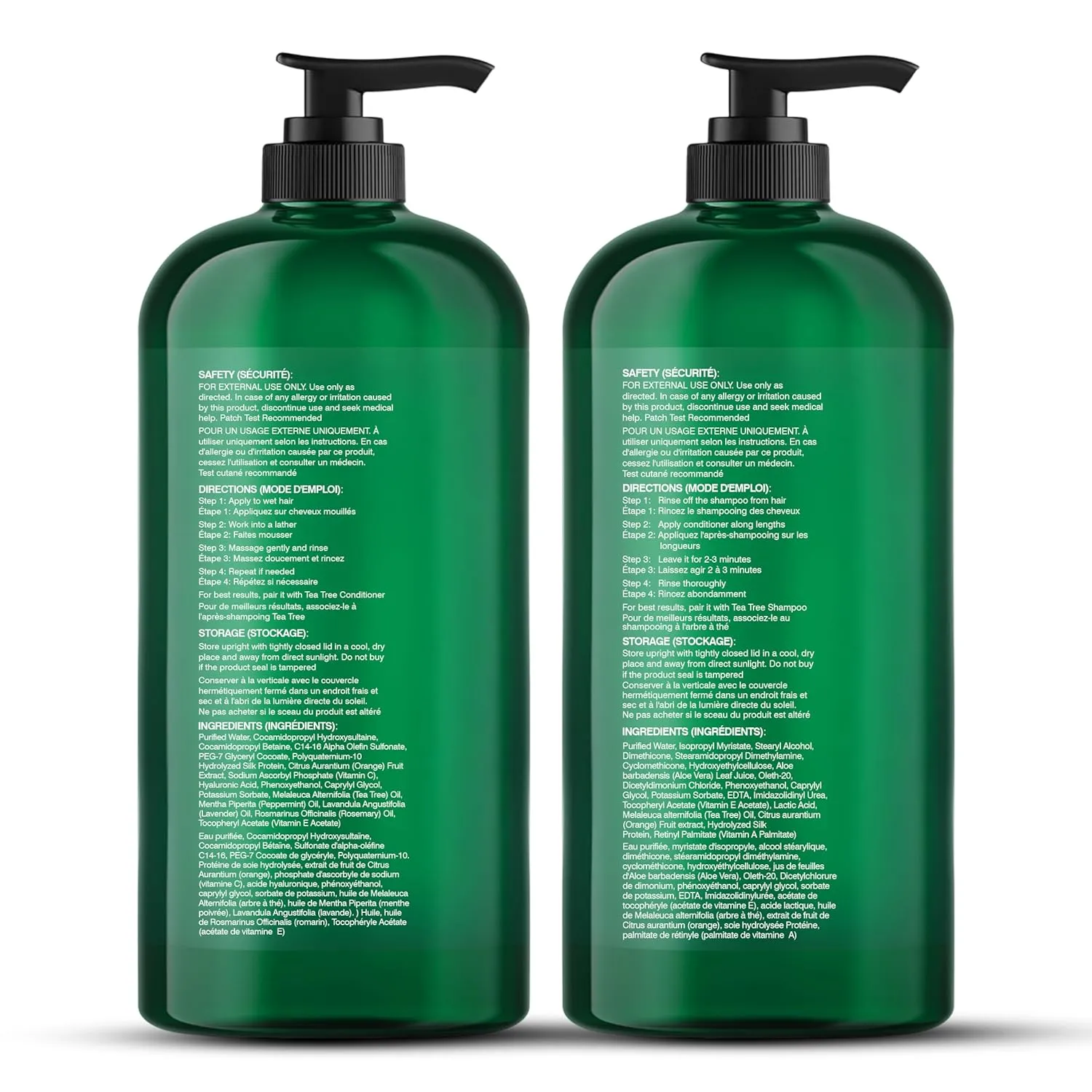 Botanic Hearth Tea Tree Shampoo and Conditioner Set - with 100% Pure Tea Tree Oil, for Itchy and Dry Scalp, Sulfate/Paraben Free - for Men and Women - 16 fl oz each