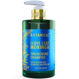 Botanical Hair Growth Moringa Shampoo With Saw Palmetto For Hair Loss and Hair Thinning Prevention Scalp Balancing Natural Thickening Shampoo Regrowth Products For Women & Men 10.2 Fl Oz