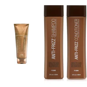 Brazilian Blowout Deep Conditioning Masque 8 fl oz & Brazilian Blowout Anti-Frizz Shampoo/Conditioner 2 Pack