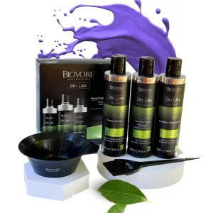 Brazilian Keratin Treatment Blowout Complex - BIOVORE PROFESSIONAL BIOLISS 10.6 oz - 300 ml - Organic formaldehyde Free Keratin Hair Treatment at Home - Queratina Brasileña Keratina Sin Formol