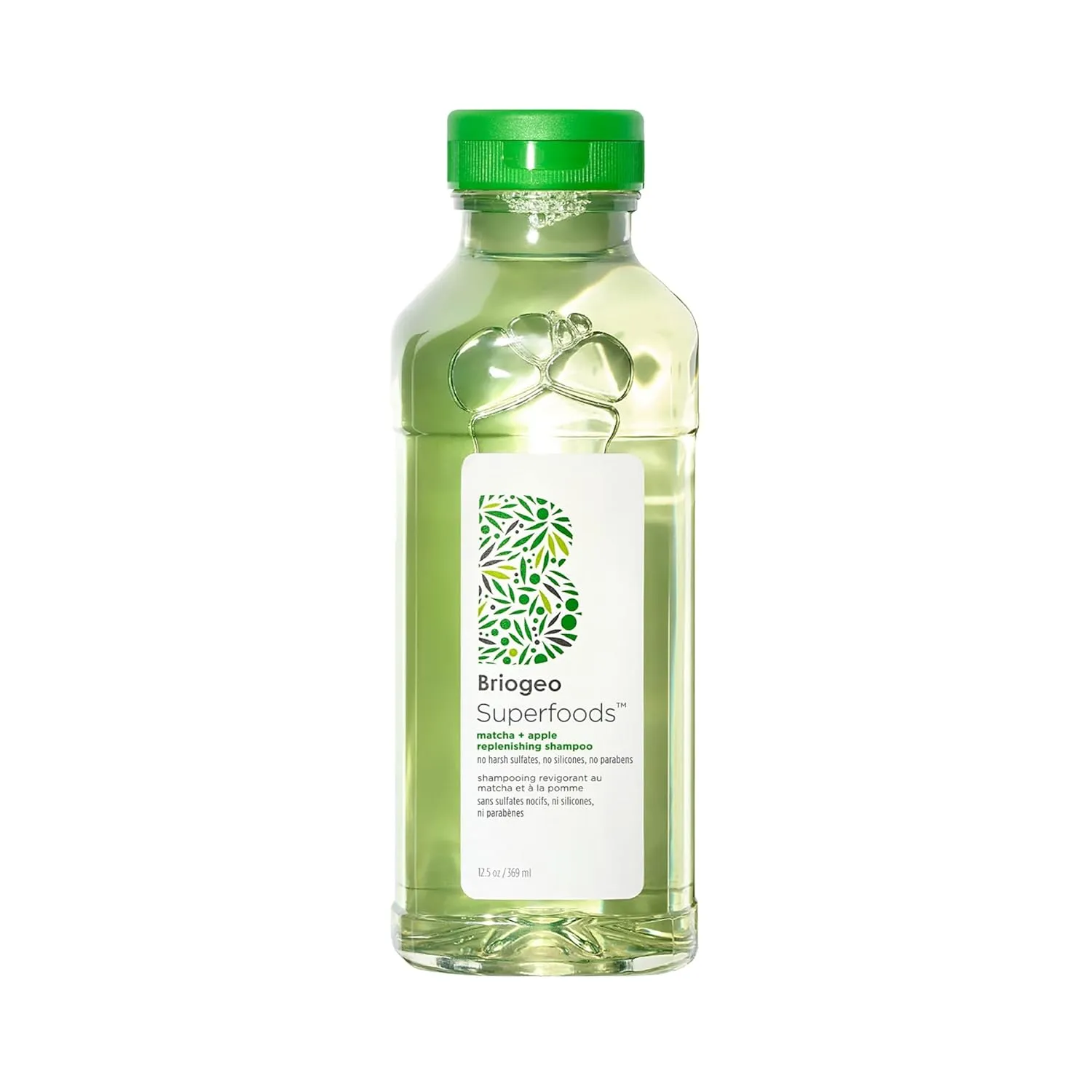 Briogeo Superfoods Matcha   Apple Replenishing Shampoo, Supports Healthy, Balanced Hair and Scalp, Shampoo for All Hair Types and Textures, Enhances Shine, Vegan, Cruelty-Free