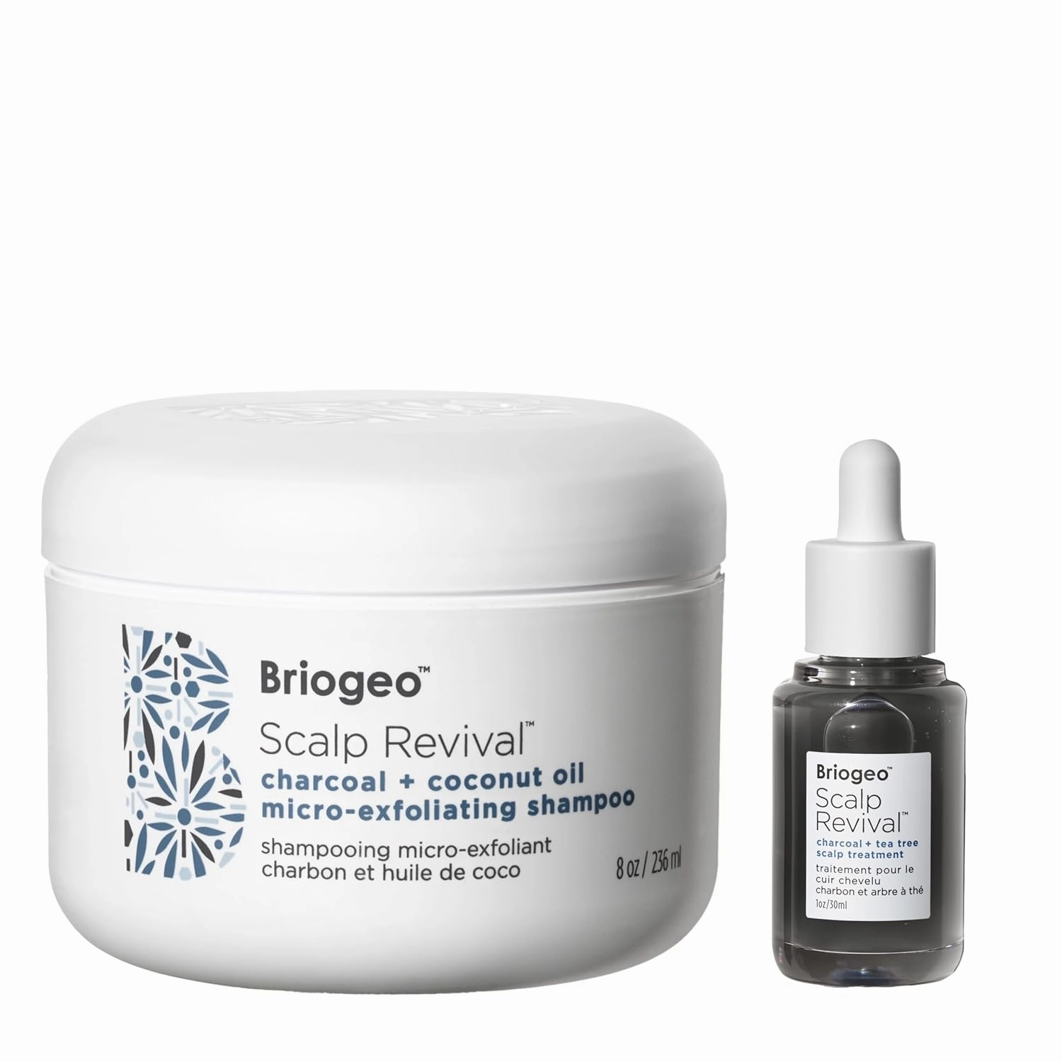 Briogeo Scalp Revival Micro-Exfoliating Shampoo and Charcoal   Tea Tree Scalp Treatment, Vegan, Phalate & Paraben-Free