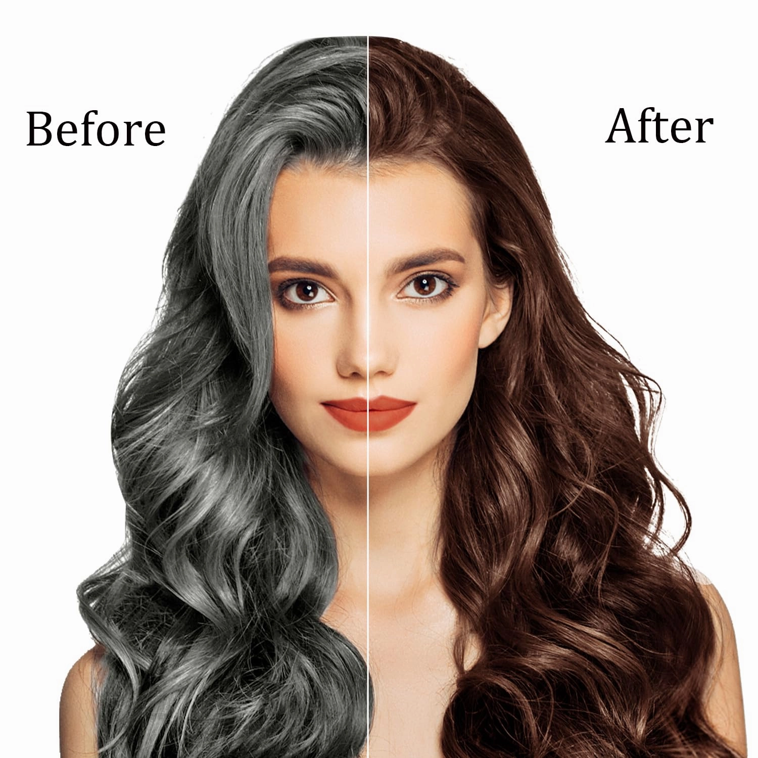 Brown Hair Dye Shampoo for Women Men, Gray Hair Coverage within 15 Mins, Natural Argan Oil 3 in 1 Hair Color Shampoo