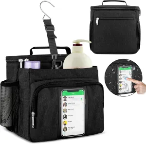 Bukere Portable Shower Caddy, Shower Caddy Tote Bag for College Dorm Travel, Hanging Toiletry Bath Bag for Student, Gym, Camp