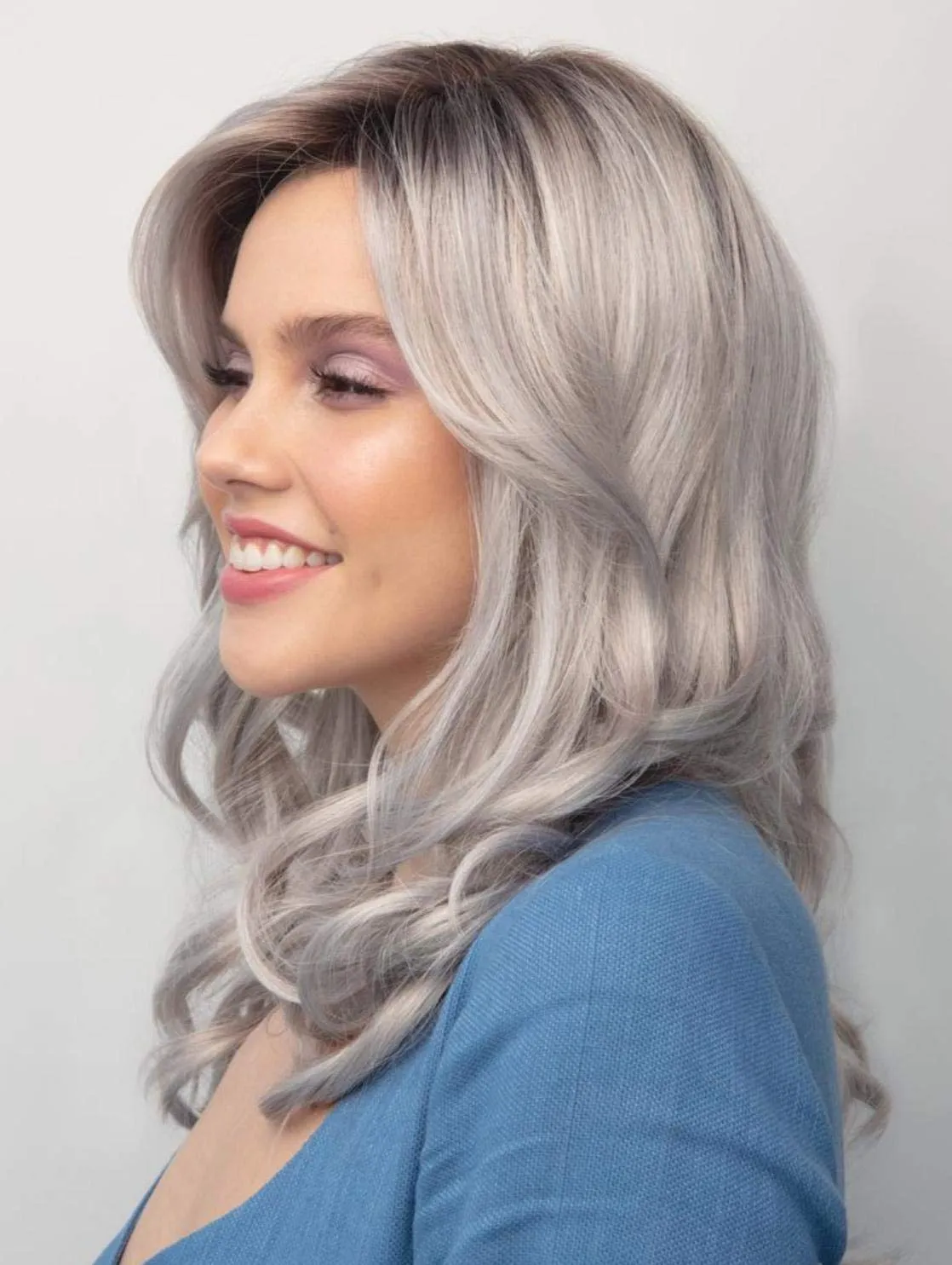 Bundle - 5 items: Ensley Wig by Rene Paris, Christy's Wigs Q & A Booklet, 2oz Travel Size Wig Shampoo, Wig Cap & Wide Tooth Comb - Color: Silver Frost