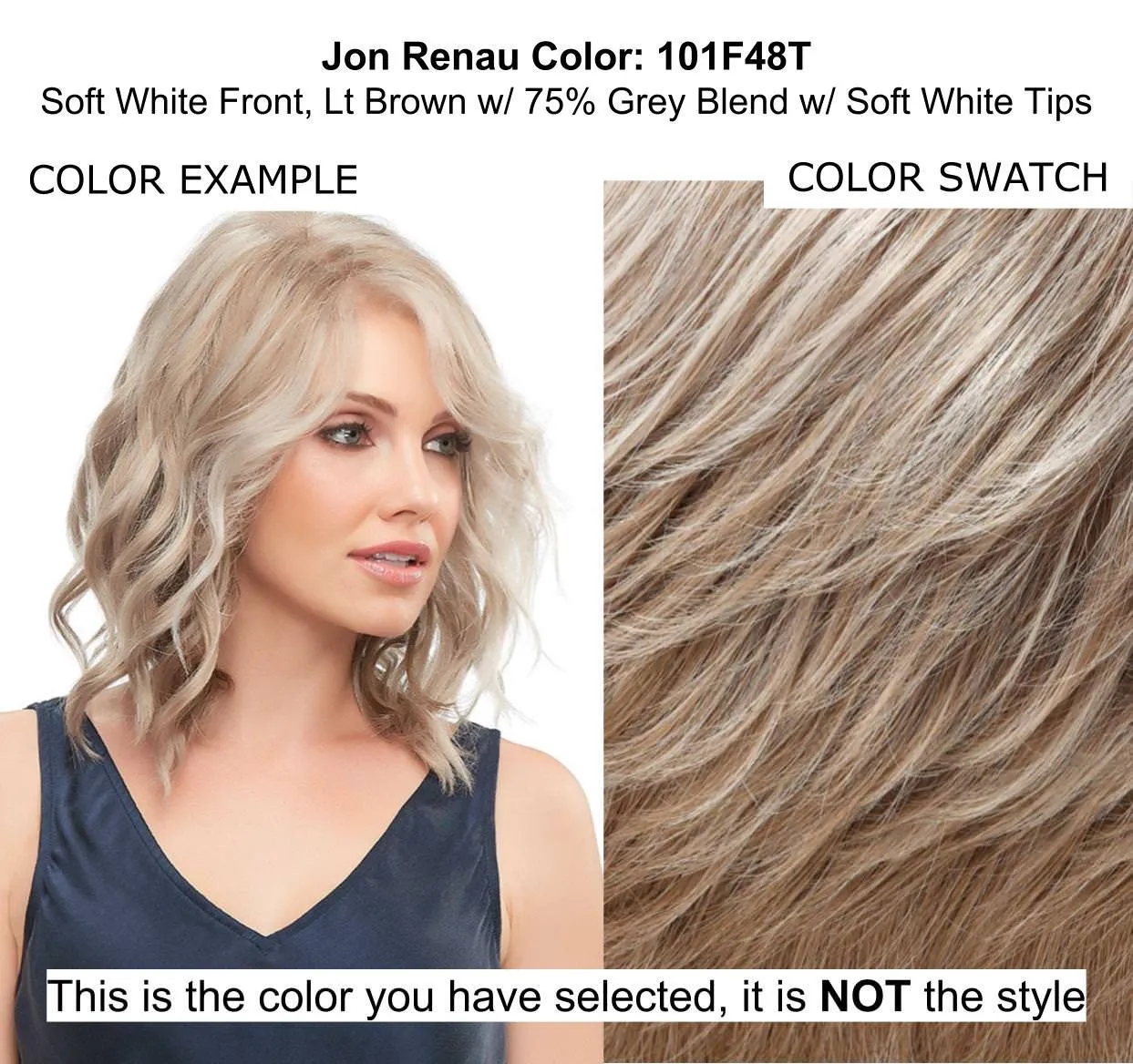 Bundle - 5 items: Peaches Wig by Jon Renau, Christy's Wigs Q & A Booklet, 2oz Travel Size Wig Shampoo, Wig Cap & Wide Tooth Comb - Color: 101F48T